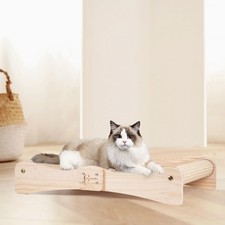 XL Wooden Cat Scratching Board Post Sisal Climbing Bed Lounger For Indoor Cats