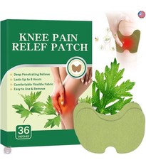 36Pcs Knee Patches, Adhesive Heat Patches for Pain Relief, Wormwood Extract Heat