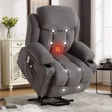 Massage Heat Power Lift Recliner Chair Electric Elderly Sofa Heated USB Port