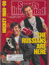 Signed VIACHESLAV FETISOV New Jersey Devils SI Sports Illustrated 10/9/1989