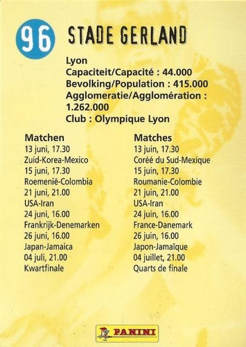 1998 Panini World Cup France '98 Belgian National Team Set Commons (91-100) - Picture 12 of 40