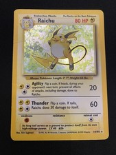 Raichu 14/102 Base Set Unlimited Holo Rare HP - Pokemon Card on eBay