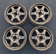 Rays Volk Racing Te37 14x5j 45 4x100 Bronze Wheels Set Of 4 Jdm Made In Japan