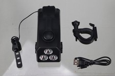 Bicycle 3-Light: Front Lamp, USB Power Bank, Phone Stand  Horn/Warning