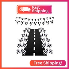 Two Fast Birthday Decro,13ft 2ft Wide Race Floor Runner 1pc ,Racing Checkered F