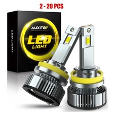AUXITO H8 H11 H9 Bulb LED Headlight High 2-20X Beam Low Super Bright 6500K White