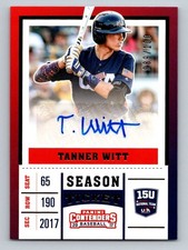 TANNER WITT 2017 Contenders USA Gold Autograph Rookie Card AUTO SER # /100