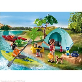 PLAYMOBIL Camping with Kayaks: ABS Building Set, 54 Pieces