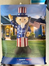 Celebrate Together Americana 10-ft Inflatable Uncle Sam Patriotic Blow Up NIB