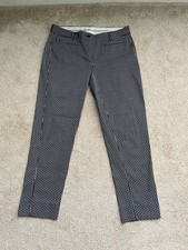 Brooks Brothers Blue White Geometric Natalie Fit Trouser Dress Pants Size 6P