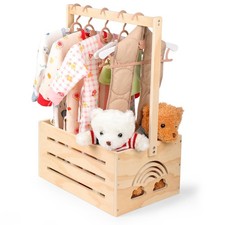 Best Wooden Baby Shower Crate Closet with Handle Smooth Surface  Round Edges