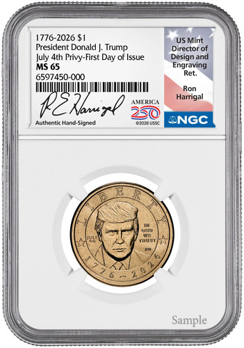 2026 President Donald J. Trump Semiquincentennial July 4th Privy FDI NGC MS65…