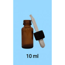 Flacone in Vetro Scuro da 10 ml con Tappo Contagocce