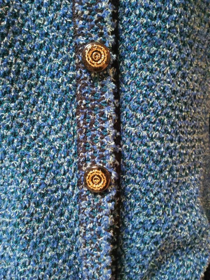 ST JOHN COUTURE - GRIS MARIE - TRAJE DE PUNTO AZUL - TALLA 6 Foto 3 de 4