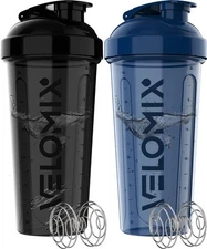 -2 Pack- 28 oz Protein Shaker Bottles for Protein Mixes - 2x Wire Whisk | Lea...