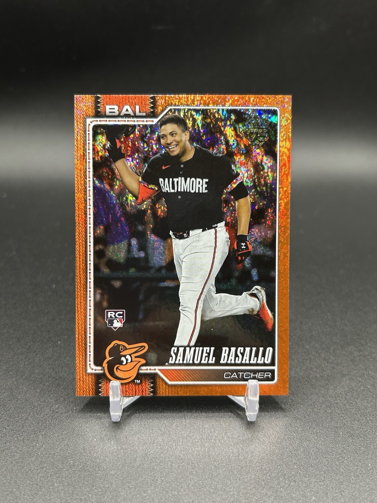2026 Topps Series 1 Samuel Basallo Orange Holo Foil Rookie /25 #104 Orioles RC