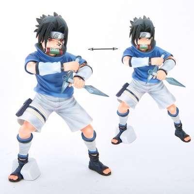 Naruto Childhood Uchiha Sasuke Cursed Seal Action Figure Toy Statues 7'' Bulk