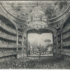 c1910s Paris France Postcard Opera Palais Garnier Interior Grande Salle Stage