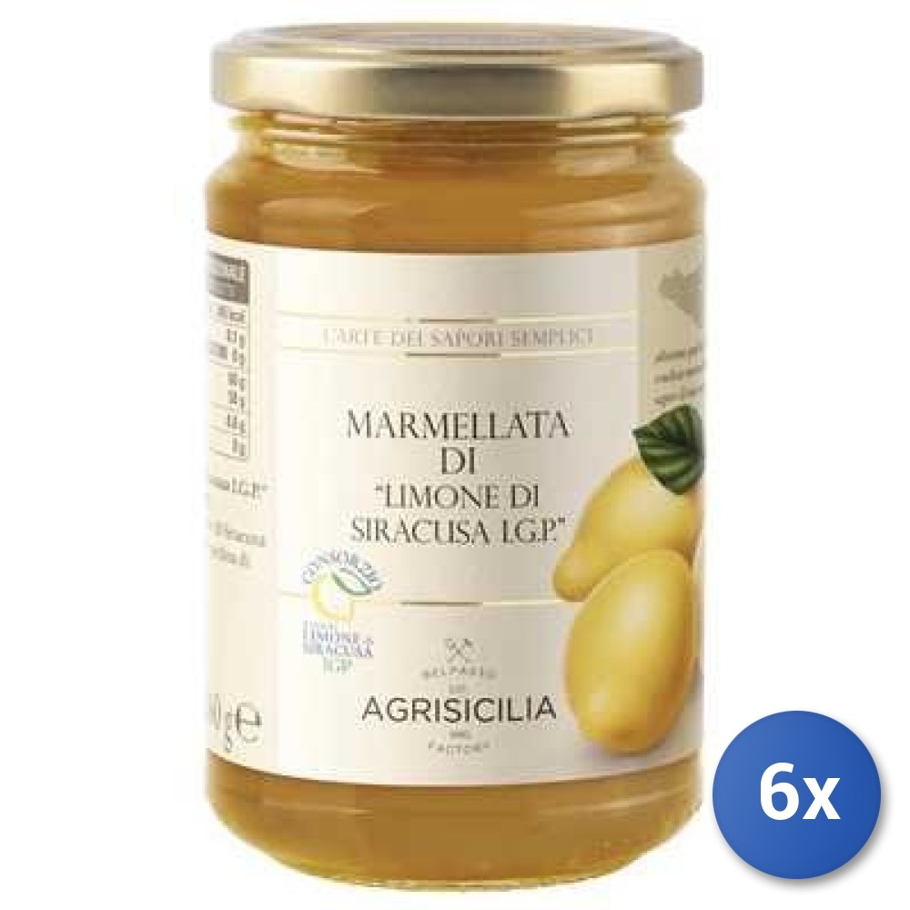 6X Multipack Agrisicilia Lemon Jam Siracusa IGP Gr. 360