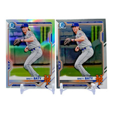 2021 Bowman Draft Chrome Prospects Brett Baty Lot New York Mets RC