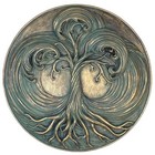 Trinity of Tempests Ocean Theme Tree of Life Wall Décor – Bronze/Verdigris Fi...