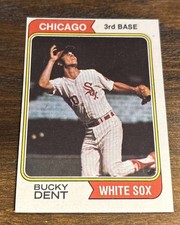 1974 Topps #582 Bucky Dent RC Rookie Card Chicago White Sox - Hialeah, FL. rookie card picture