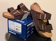 Birkenstock Arizona Soft Footbed Suede Leather Sandal EU 37 UNISEX L 6 M 4 Mocca