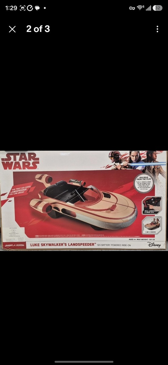 Radio Flyer Star Wars 12V Luke Skywalkers Landspeeder Ride On for