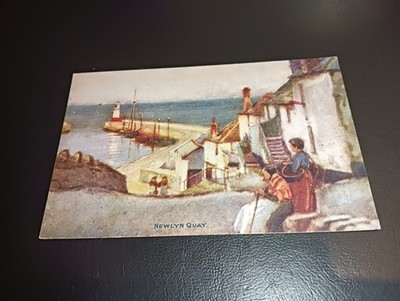 Künstler gezeichnet, The Quay, Newlyn, Cornwall - Photochrom - Hubert Coop