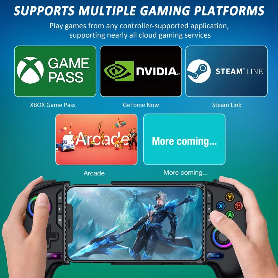 Mobile Gaming Controller für iPhone/Android,PS Remote Play/Xbox Cloud,MFi Apple - Bild 2 von 4