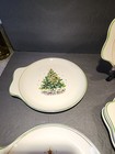 Rare Set of 8 Vtg Salem China CHRISTMAS EVE Handled Snack Plates — photo 3