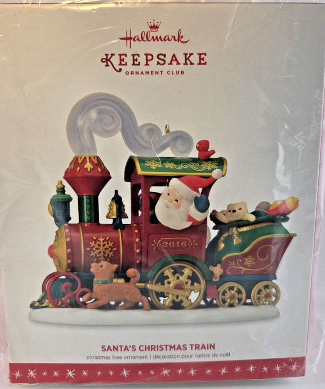 2016 Hallmark Keepsake Ornament Member Exclusive "Santa’s Christmas Train" NEW