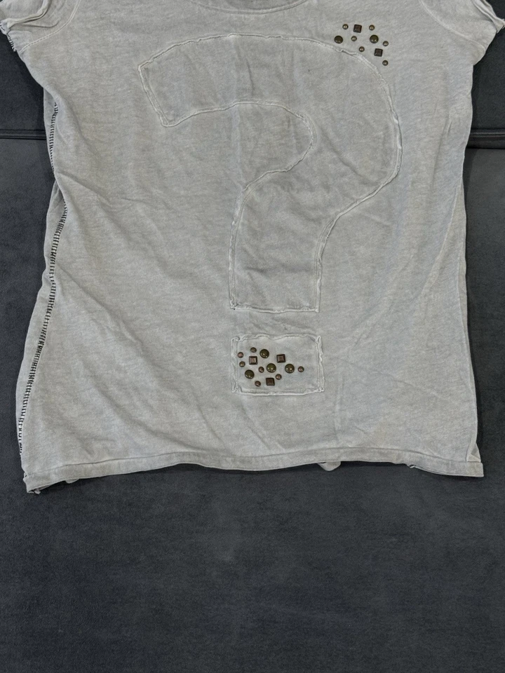 Camiseta sin mangas vintage estilo glamour histérico “marca de interrogación” logotipo Y2K para mujer Foto 3 de 4