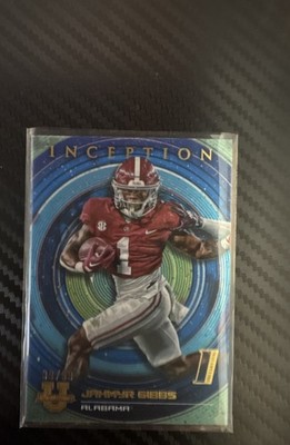 2022-23 Bowman Inception University - Jahmyr Gibbs #7 Blue Foil V2 /99 (RC)