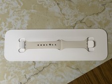 Genuine Apple Watch Sport Band With Stainless Steel Pin, White, S/M 40mm, w/ Box