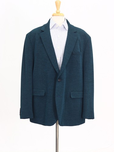 Johnny Bigg 54L Blue/Green Sport Coat Blazer Jacket Solid 2-Button Polyester