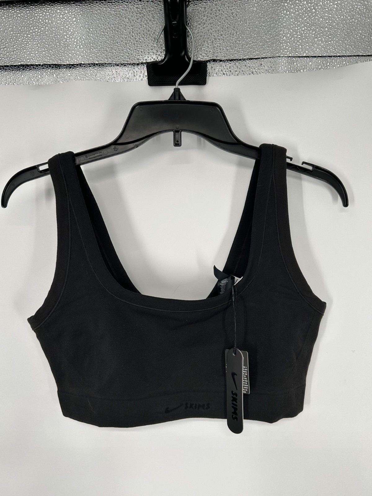 Nike X SKIMS Vintage Seamless Scoop Bra Womens Large Obsidian Sports Pullover