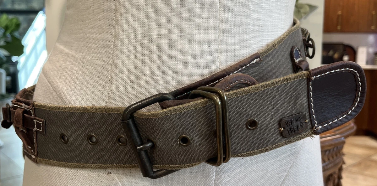 NWT - Free People - Roads Untraveled Canvas & Leather Belt - Small/Medium Free People Belts for Women for sale | eBay main image 4