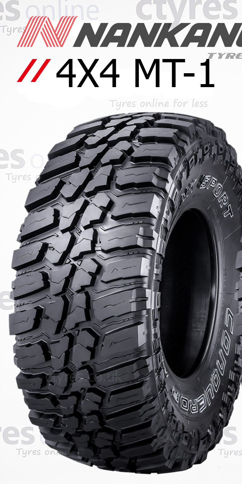 1X New 315 70 17 Nankang MT-1 Conqueror M/T  121/118Q 4x4  315/70R17 (1 TYRE)