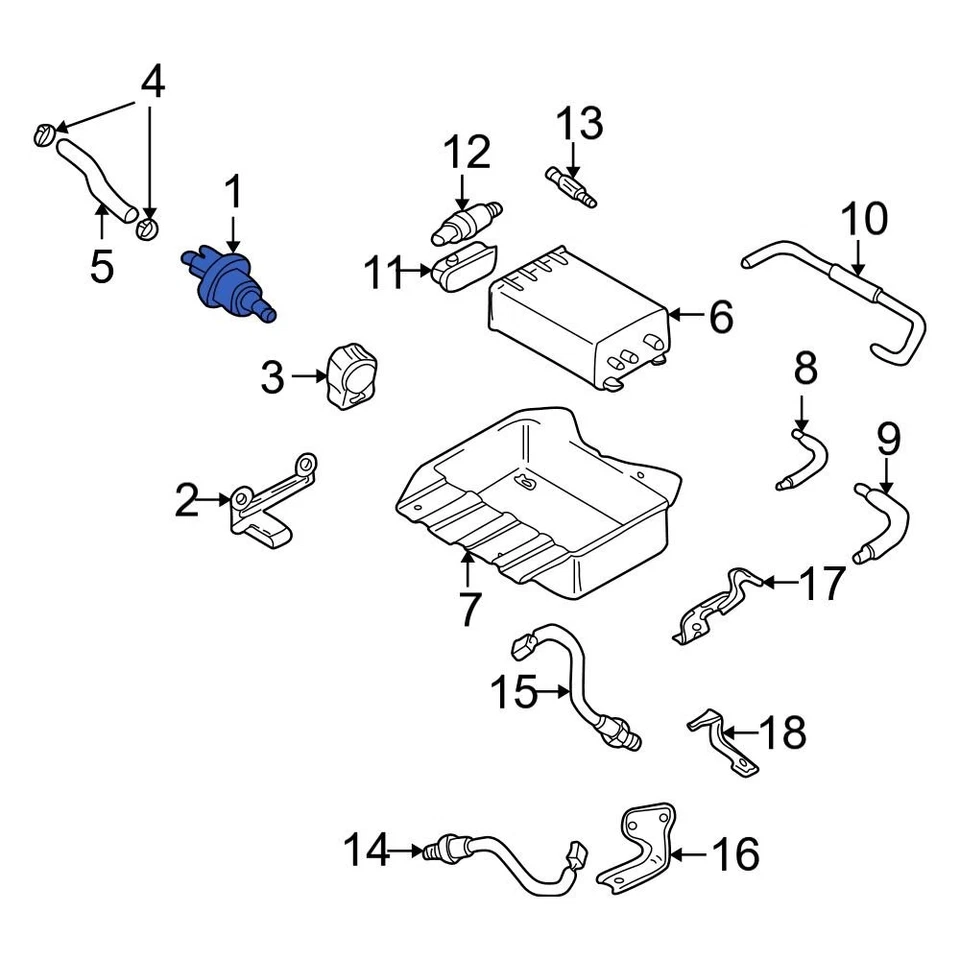 For Hyundai Sonata 1999-2005 Hyundai 2891022040 Vapor Canister Purge Solenoid Foto 3 de 4