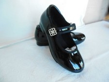 New Girl Stelle Tap Dance Shoes Size 13ML Black Side Rhinestone Hook Loop Adj