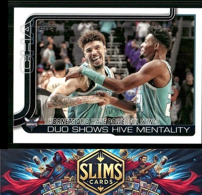 2025-26 Topps #283 Hornets Duo Have Powerful Sting: Duo Shows Hive Mentality
