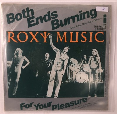 7'' Roxy Music    Both Ends Burning / For Your Pleasure - 1976 Island Records