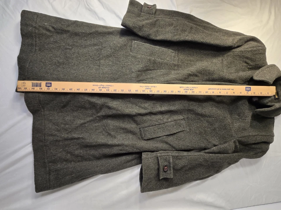 Original Gloverall's Zug Loden Women's Green Wool Overcoat  Size 10 England - Image 2 of 4