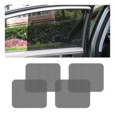 Car Side Window Sunshade, 4 PCS Static Cling Films Stickers Sun Shade Black
