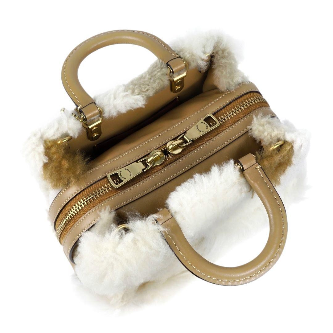 COACH Rogue 20 Patchwork Shearling Leather Should… - image 13