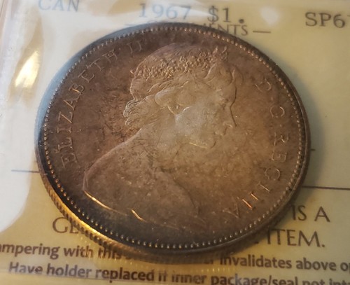 1967 CANADA SILVER DOLLAR - SPECIMEN - ICCS CERTIFIED SP67 - QEII 1 DOLLAR - Bild 4 von 9
