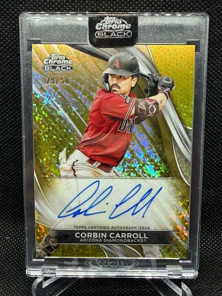 2024 Topps Chrome Black Corbin Carroll Gold Mini Diamond Auto /50 Diamondbacks