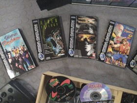 Sega Saturn Games Console, Sega Rally, Tomb raider, Virtua fighter, C&C, Daytona
