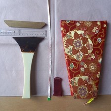 Shamisen Bachi Pick Traditional Instrument Tool with Case  Cover